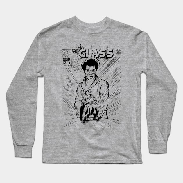 Mr. Glass Comic B/W Long Sleeve T-Shirt by ribandcheese